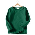 thumbnail image 6 of Staki Clothes for Boys Boys Long Sleeve Shirts Kids Crewneck T Shirts Casual Tops Tees(Dark Green,2-3 Years), 6 of 7