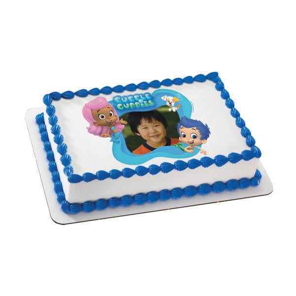 Bubble Guppies Edible Icing image Topper for 8 inch round cake or larger   Walmartcom