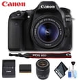 thumbnail image 2 of Canon EOS 80D DSLR Camera with 18-55mm Lens (Intl Model) Basic Bundle, 2 of 6