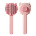 thumbnail image 1 of Peine para nudos de cepillo de pelo para perros | Herramienta de aseo para mascotas de acero inoxidable para desprendimiento y desenredado | Elimina el pelo suelto, la caspa, la suciedad | Botón de, 1 of 2