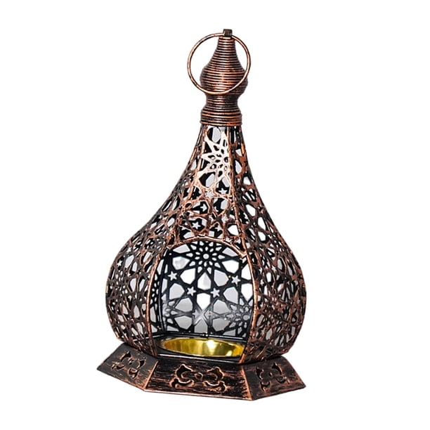 Candelero,Candelabro de metal Linterna decorativa,Candelabro Centro de mesa Decoración del hogar Interior,Candelabro con soporte para velas,adorno para velas de té,regalo,Farol Cobre puro