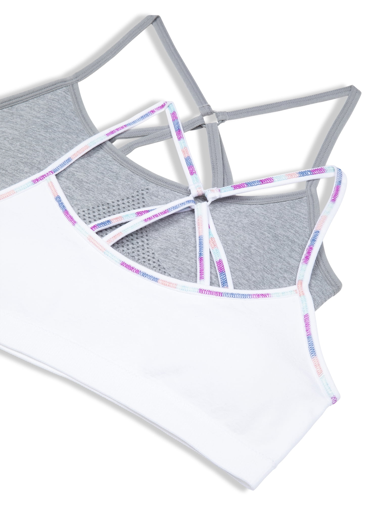 Hanes Girls' Seamless Strappy Back Bralette, 2-Pack, Sizes (S-XXL)