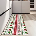 thumbnail image 4 of Red Christmas Stocking and Snowflake Pattern Kitchen Rug Mat,Kitchen Runner Rugs Non Skid Washable,Decorative Kitchen Floor Mats for Kitchen,Sink,Laundry,17"X47", 4 of 5