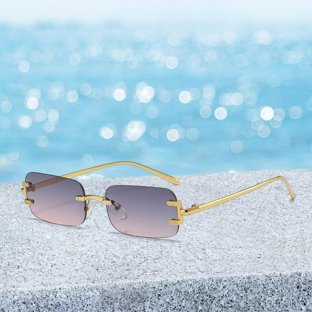 Gafas de sol sin montura de moda, adorno de decoración, anteojos