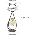thumbnail image 6 of Rungungde Desktop Glass Planter Vase Holder Metal Stand Cat Planter Indoor Plant Propagation Stations Unique Plant Terrarium Home Decor Cat Themed Gifts (B), 6 of 12