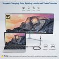thumbnail image 3 of USB Type C Extension Cable 0.66FT 2-Pack,USB-C 3.1 Gen2 10Gbps Female to USBC Male Adapter,Thunderbolt 3 Compatible, 3 of 5