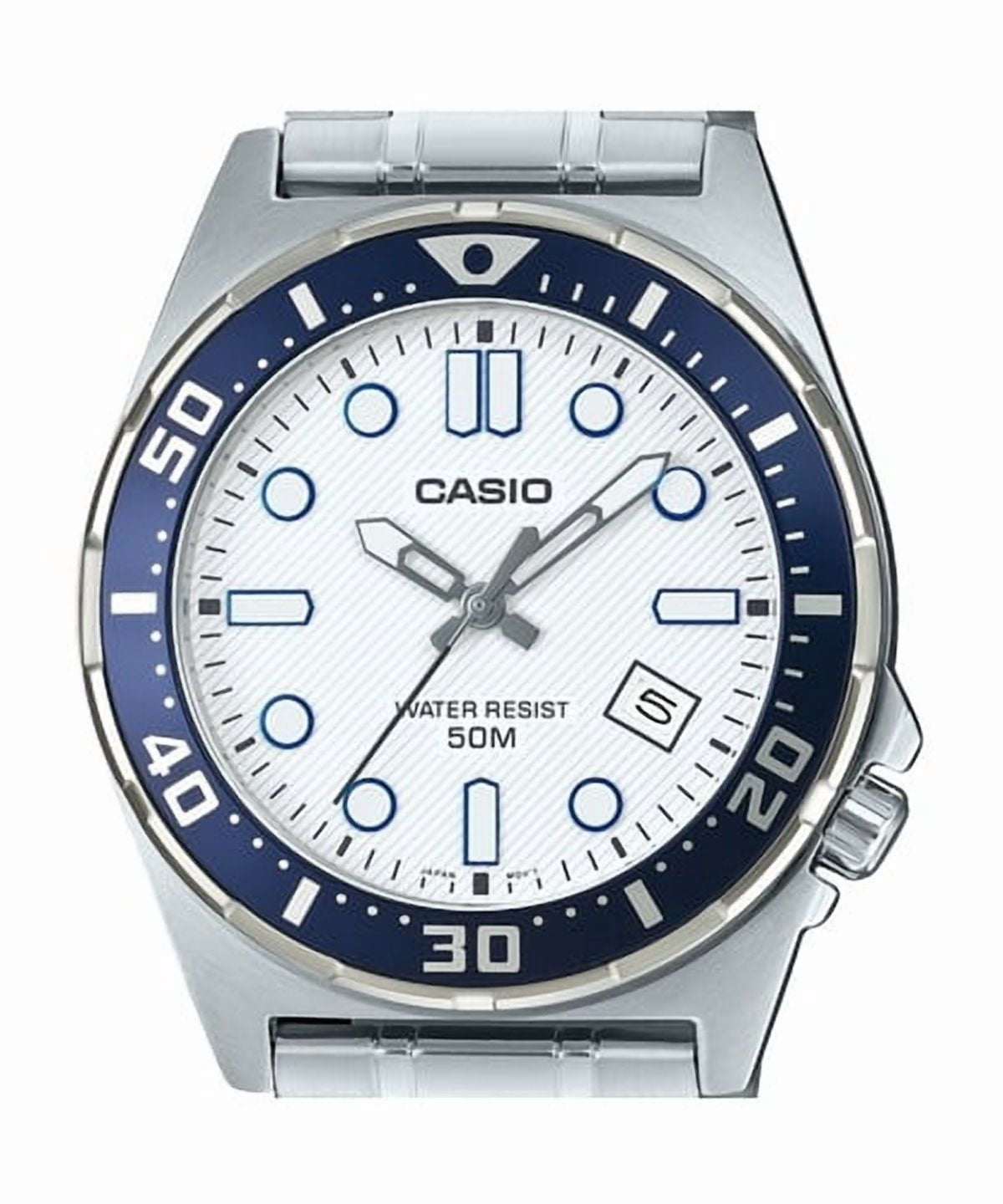 Casio Standard Analog Stainless Steel White Dial Quartz MTD-135D-7AV Men's Watch