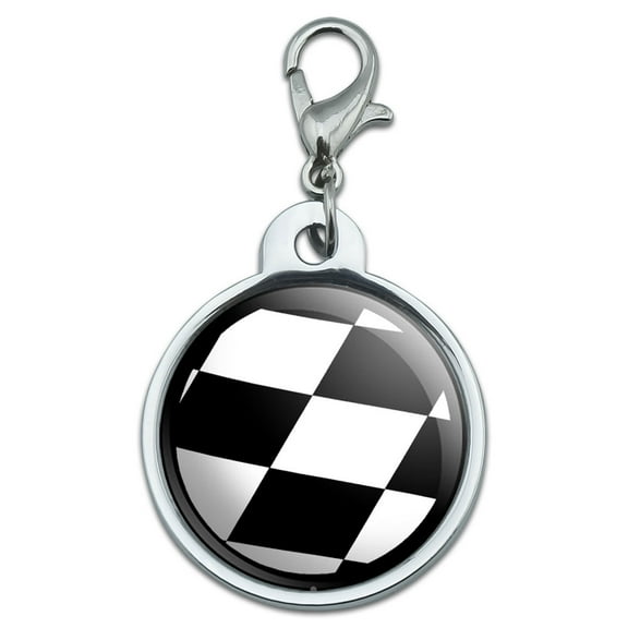 Checkered Flag - Racing Small Metal ID Pet Dog Tag