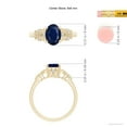 thumbnail image 4 of ANGARA Natural 1.55 Ct Vintage Style Oval Sapphire Ring with Diamonds in 14K Yellow Gold for Women (Size-8x6mm) | September Birthstone, Anniversary, Jewelry Gift for Women | Natural Sapphire Ring, 4 of 9