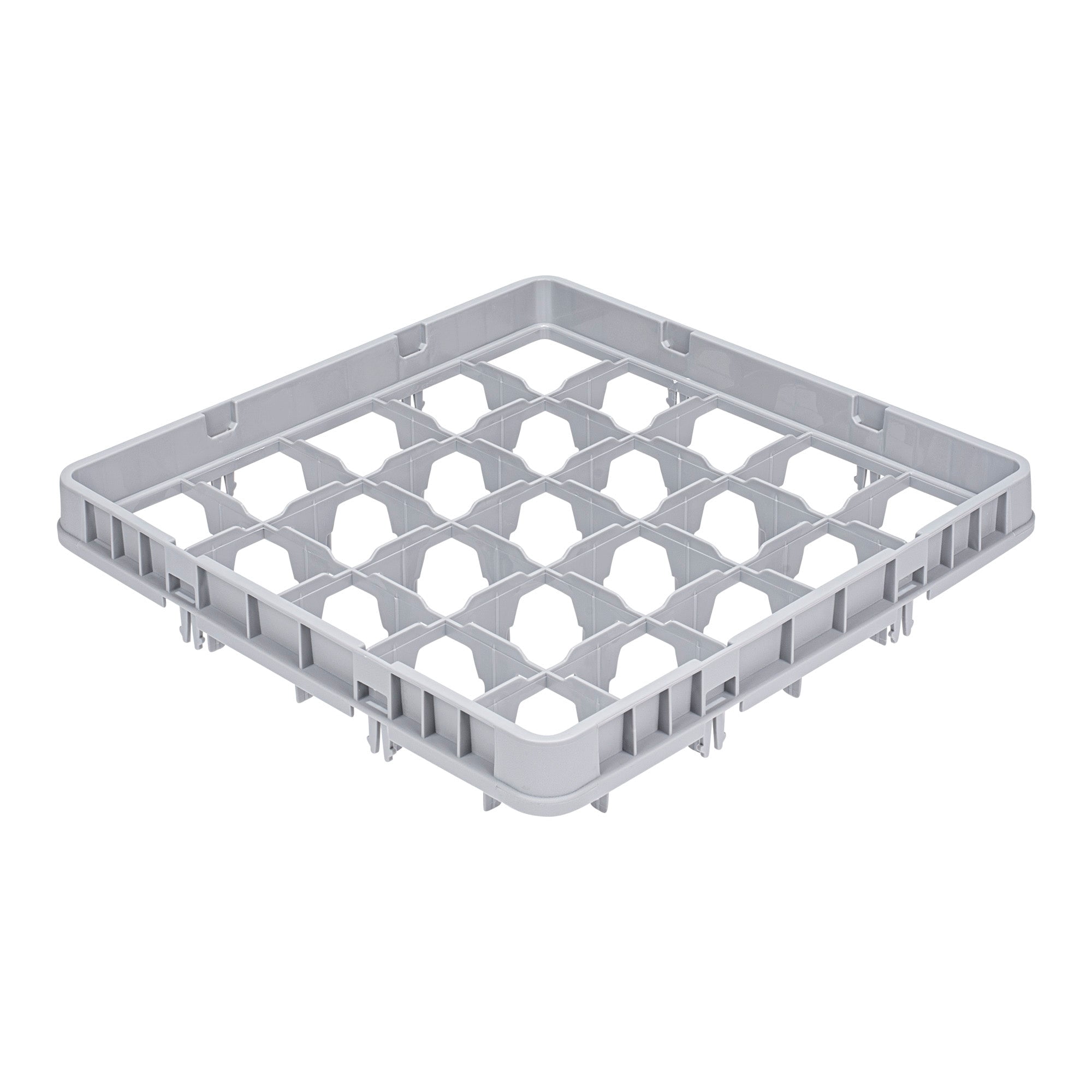 Clean Tek Professional Gray Full Drop Extender - 25 Compartments - 19 3/4" x 19 3/4" x 4 3/4" - 1 count box
