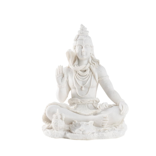 Escultura Figura de estatua hindú de Shiva en pose meditativa