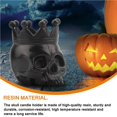 thumbnail image 3 of Corona Calavera Candelero Resina Calavera Candelabro Decoración Horrible Calavera Candelabro Artesanía Esqueleto Candelabro Estante Para Comedor Sala Bar Hogar Monstrate HA027867-01, 3 of 7