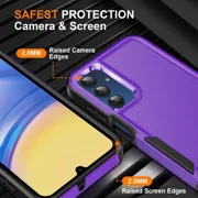 Starshop Samsung Galaxy S26 Ultra Case Phone Cover Shockproof Case With Glass Screen - Purple