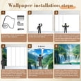 thumbnail image 5 of Wallpaper Waterfall Nature Waterfall Scenes Emerald Green River Karst Peel and Stick Wall Murals 69"H x 96"W Removable PVC Wall Paper Self-Adhesive Wall Paintings Art Decor for Bedroom Living Room, 5 of 7