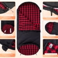 thumbnail image 6 of KingCamp Oversized Flannel Sleeping Bag for Adults, Portable Single Sleeping Bags for Camping with Flannel Lining & Armhole , 9°F-44°F, Black, 6 of 9