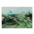 thumbnail image 1 of Peacock Cutting Board, Summer Flower Fantasy Garden in Vibrant Colors Painting Effects Nature Art Print, Decorative Tempered Glass Cutting and Serving Board, Small Size, Green Fuchsia, by Ambesonne, 1 of 1