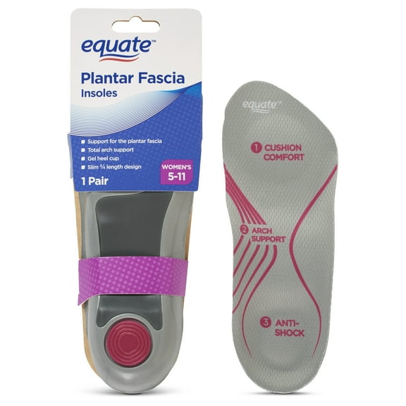 Equate Plantar Fascia Foam and Gel Insole, Women's 5-11