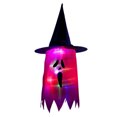 thumbnail image 1 of Sombreros de bruja fantasma iluminados para colgar en Halloween, cadena de luces LED, decoración colgante para Halloween, árbol exterior, porche y patio, 1 of 8