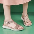 thumbnail image 1 of WILLBEST Sandalias De Plataforma Con Tiras Cruzadas Y Diamantes De Imitación Para Mujer, Sandalias Con Correa Elástica En El Tobillo, Zapatos Casuales De Playa Bohemios 1308, 1 of 7