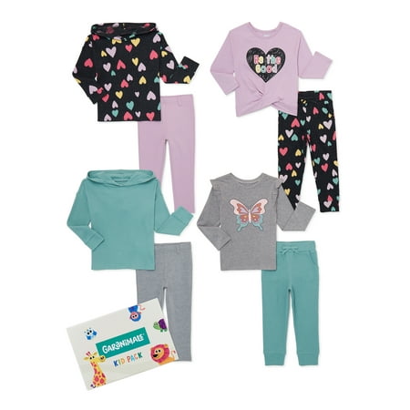 

Garanimals Baby and Toddler Girl Mix and Match Outfits Kid-Pack 8-Piece Sizes 12M-5T