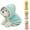 Green, variant on Shenmeida Dog Terrycloth Bathrobe Hooded Bath Pet Towel for Dogs and Cats Drying Towel Pet Grooming