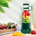 thumbnail image 2 of Mélangeur portatif de presse-agrumes avec la poignée, presse-fruits frais de mélangeur rechargeable pour le sport de voyage extérieur, 2 of 4