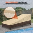 thumbnail image 3 of Waterproof Outside Lounge Chair Covers 2 Pack Heavy Duty Patio Chaise Lounge Covers for Outdoor Furniture Protect Your Pool Chairs in Winter 80" L x 32" W x 25" H Beige and Brown, 3 of 6