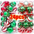 thumbnail image 4 of Bolas de Navidad de 6 cm, bolas pintadas de colores para árbol de Navidad, adornos colgantes para Navidad, Año Nuevo, fiestas, decoración del hogar, 4 of 5