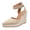 Beige, variant on Dakaela Womens Espadrilles Sandals Closed Pointed Toe Platform Wedge Casual Summer Dress Shoes with Ankle Buckle Strap Beige 6.5