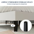 thumbnail image 4 of Sifurni Full Size Velvet Platform Bed Frame with Vertical Channel Tufted Wingback Headboard, Off White, 4 of 8