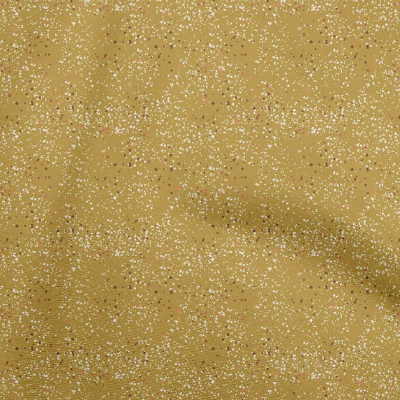 oneOone Silk Tabby Dark Mustard Fabric Dot Sewing Material Print Fabric By The Yard 42 Inch Wide