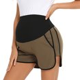 thumbnail image 5 of Ohufall Women's Cotton Maternity Lounge Shorts Summer Soft Comfy Wide Leg Pajama Short Pants Fashion Stretch Loose Over The Belly Workout Shorts, 5 of 8