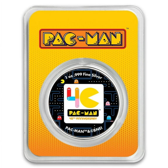 2020 Niue Colorized 1 oz Silver $2 PAC-MAN™ 40th Anniversary Coin