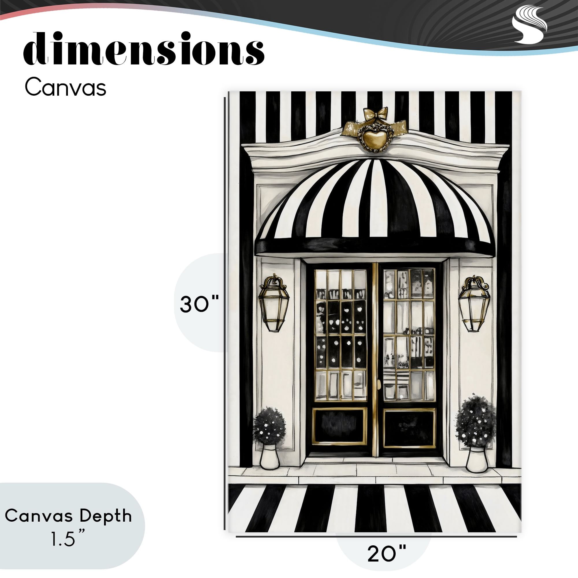Stupell Industries Paris Storefront Facade Canvas Wall Art, design by Petal Prints Design