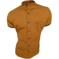 thumbnail image 2 of Camisa Manga Corta Slim Fit Hombre Casual Vestir Cuello Mao, 2 of 8
