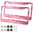 thumbnail image 2 of Coolnut Pink Clouds License Plate Frame 2 Holes Rustproof Aluminium License Plate Holders,2 PCS Car Licence Plate Covers with Bolts Washer Caps Universal Car Accessories Home Decor, 2 of 7