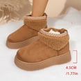 thumbnail image 6 of Women Fuzzy Boots Women Casual Round Toe Comfortable Thick Bottom Snow Boots Fleece Lining Warm Cozy Winter Boots, 6 of 7