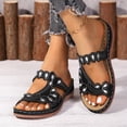 thumbnail image 5 of Sandals for Women Baeitkot Women's Spring Summer Fashionable Casual Versatile Solid Color Open Toe Trendy One-Strap Slippers Wedge Heels Shoes, 5 of 9
