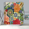thumbnail image 2 of Cortina De Ducha Boho, Cortina De Ducha De Baño Floral De Granja Para Baño, Conjunto De Cortina De Ducha Impresa De Tela De Poliéster, 12 Ganchos Incluidos Muyoka Hogar, 2 of 7