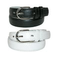 thumbnail image 1 of CTM® Ceinture Habillée en Cuir de Base pour Enfant (Lot de 2 Couleurs), 1 of 3