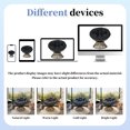 thumbnail image 6 of Leumius 40" Papasan Chair, Ergonomic Wicker Chair with Cloud Thick Density Fabric Cushion, Fluid 360 Degree Swivel for Reading,Living Room, Bedroom,Lounge,Gray Base, Black+Brown, 6 of 10