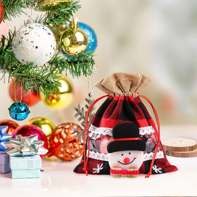 Bolsa de Caramelos Ganfancp Decoraciones Navideñas Nochebuena Transparente 1X
