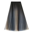 thumbnail image 3 of Women's Elastic Waist Pleated Maxi Skirt - A-Line Flowy Tiered - Beach/Summer Casual - One Size Fits Most, 3 of 7