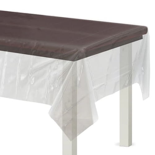 CLEAR Plastic Table Cover