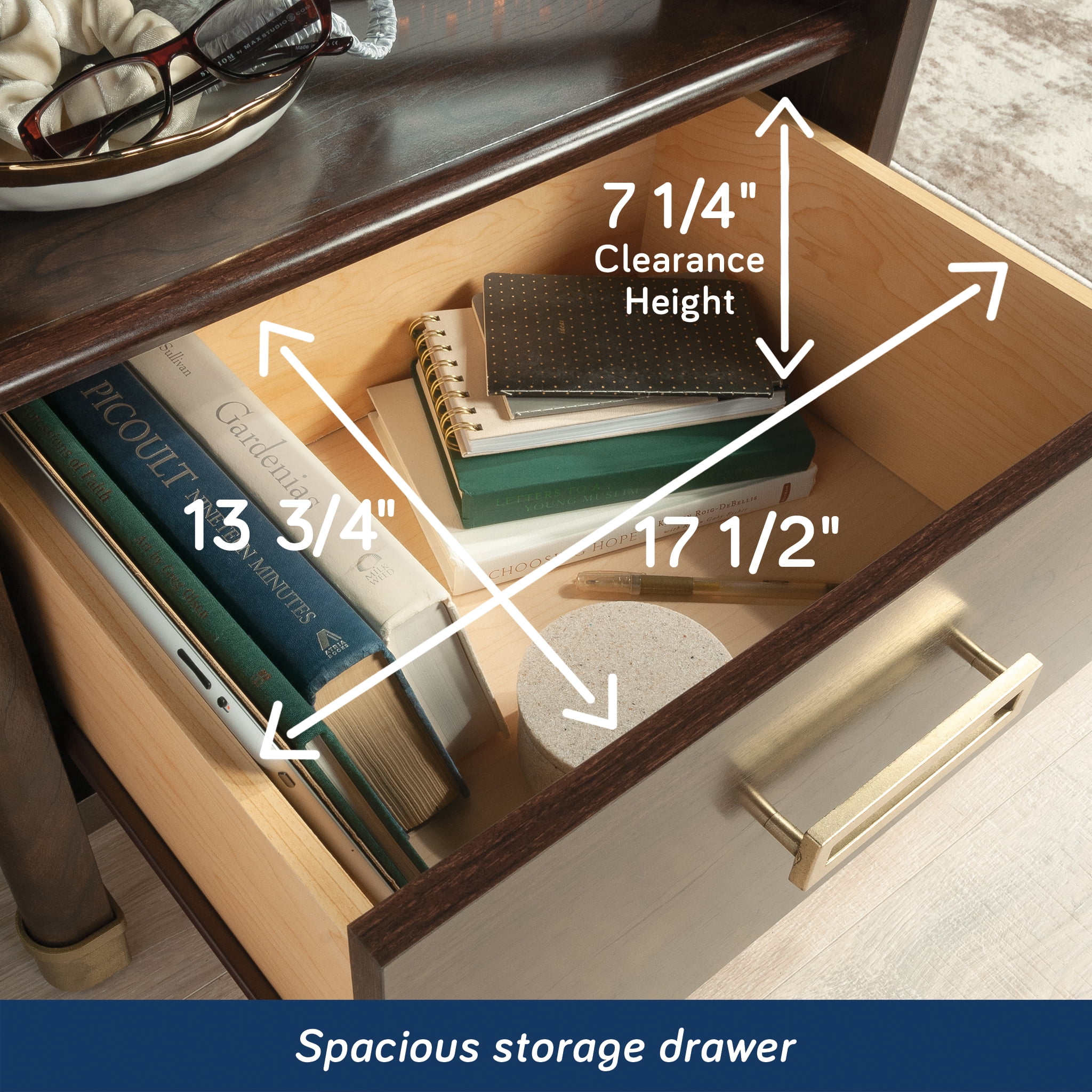 1934 Collection, by Sauder Nightstand, Deco Cherry Finish