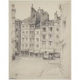 thumbnail image 2 of Ferdinand Boberg 12x14 Gold Ornate Wood Frame and Double Matted Museum Art Print Titled - Rue De Jouy Opposite Rue Tiron (1926), 2 of 4