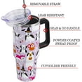 thumbnail image 3 of Halloween Tumbler with Lid and Straw 40oz,Gothic Ghosts Dogs Vacuum Insulated Leak Proof Tumbler,Goth Spooky Gift Women Girls,Fall Thanksgiving Accessories Stainless Steel Coffee Cup, 3 of 6