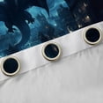 thumbnail image 4 of Feelyou Gothic Western Dragon Curtains Pack of 2 (42x84 Each) for Men Boys, Castle Animal Curtains Blackout, Black Blue, 4 of 6