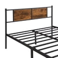 thumbnail image 6 of King Bed Frame with Headboard and Footboard, UHOMEPRO king metal bed frame with storage, All-Metal Support System, No Box Spring Needed, Easy Assembly, Noise Free, Rustic Brown, 6 of 8