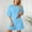 Sky Blue, variant on Hauaitttt Ladies Fashion Pajama Set Solid Color Loose Shorts Set Women Night Sleepwear Womens Extra Small Pajamas Linen Pajamas Women Set Womens Pajamas Set plus Size Women Pajamas Set Womens Button